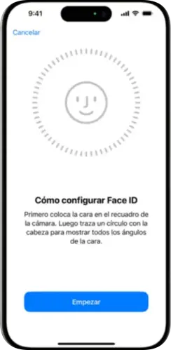 Face ID confirmación